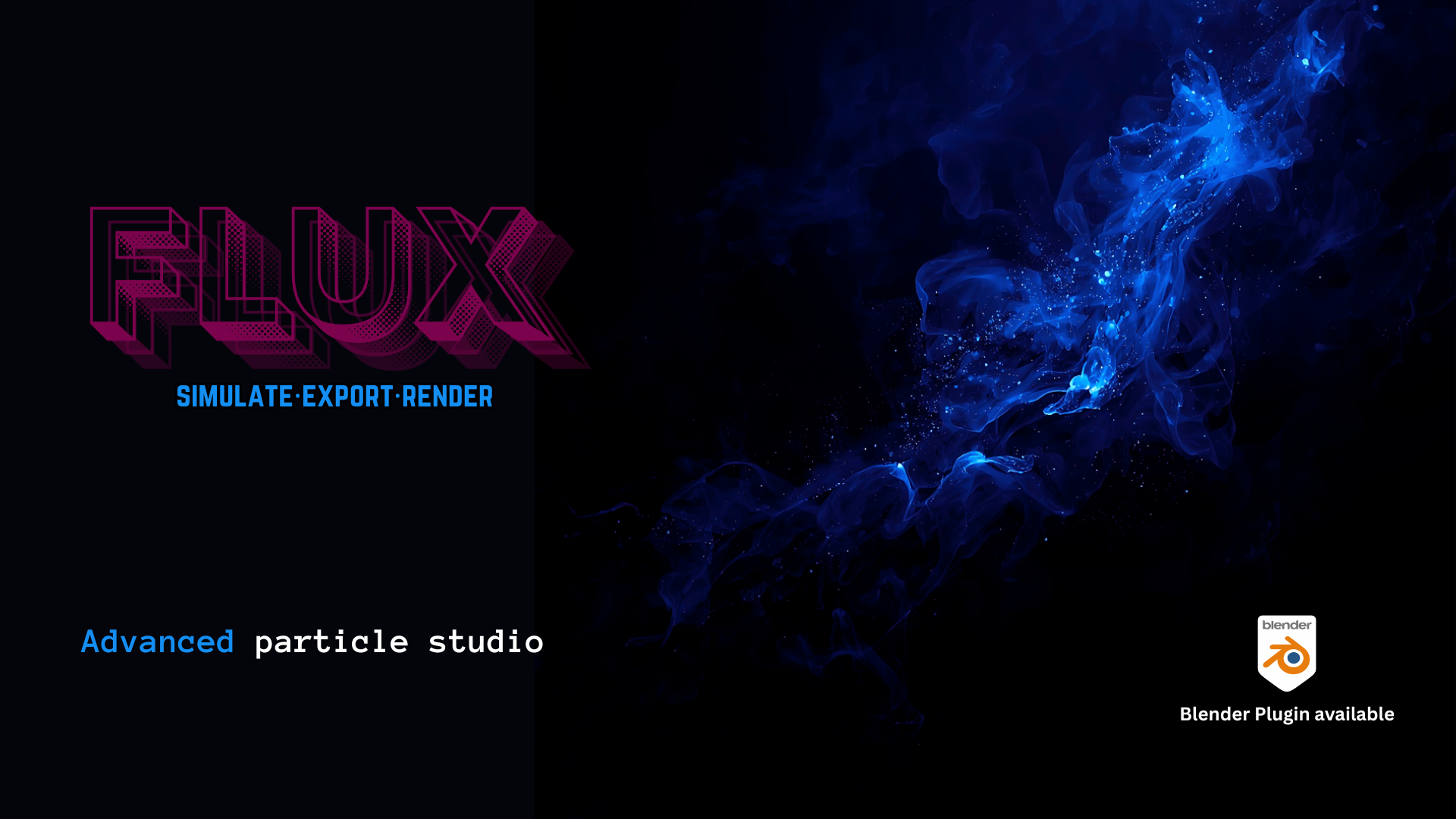 Flux advanced particle studio for Blender